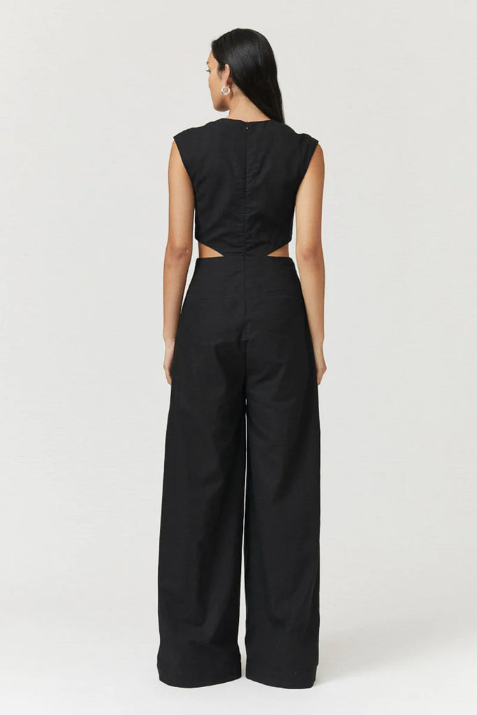 SUBOO Skylar Cut Out Jumpsuit (Black)