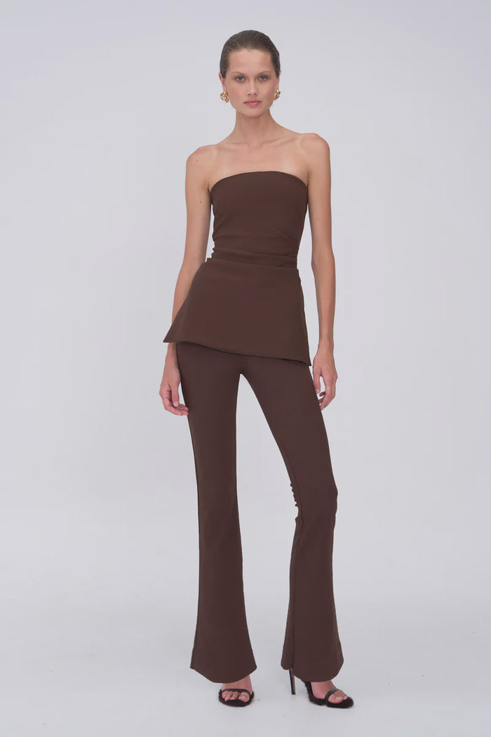 Demi Strapless Bustier Top (Espresso)