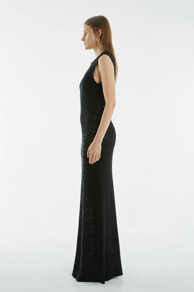 Third Form Haze Knit Dress (Black)