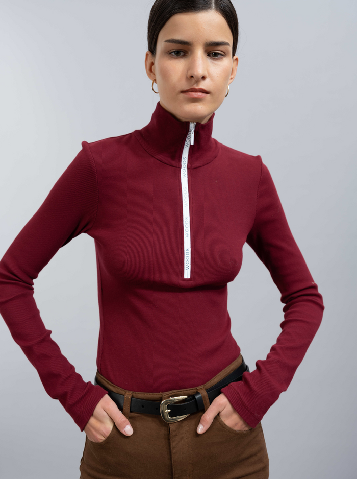 Woods Turtleneck Rib (Sangria)