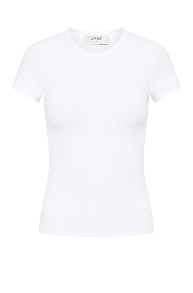 Organic Rib SS Tee (white)