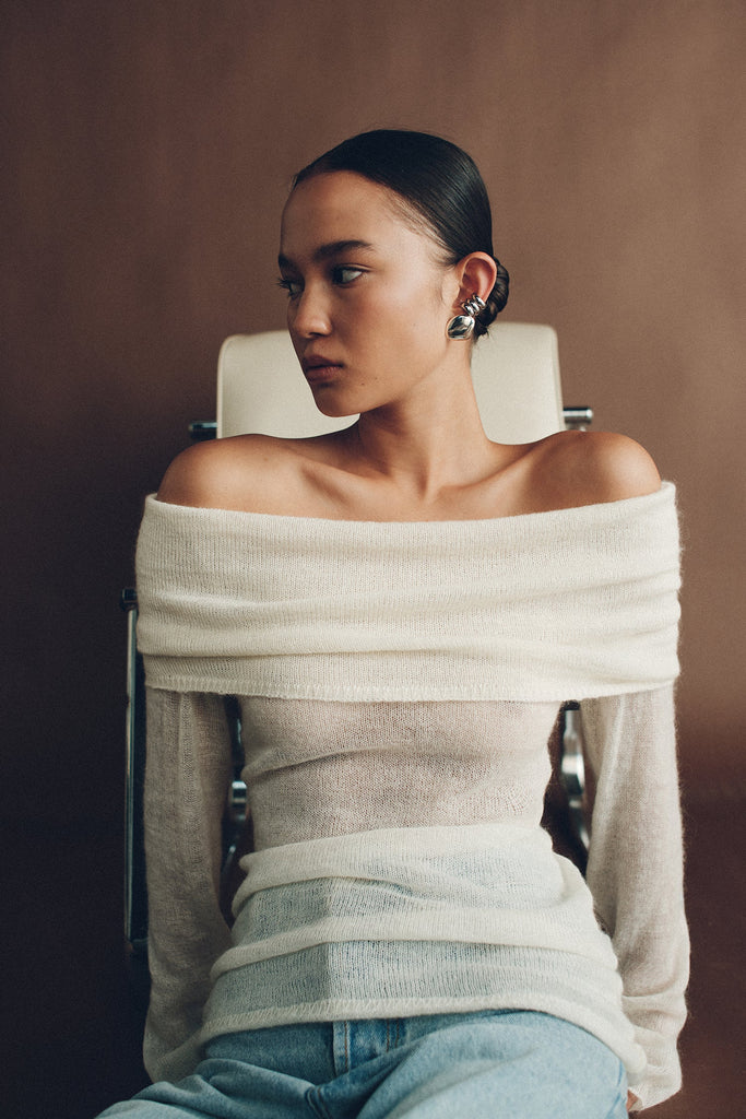 Tozzi Knit Top (Ivory)