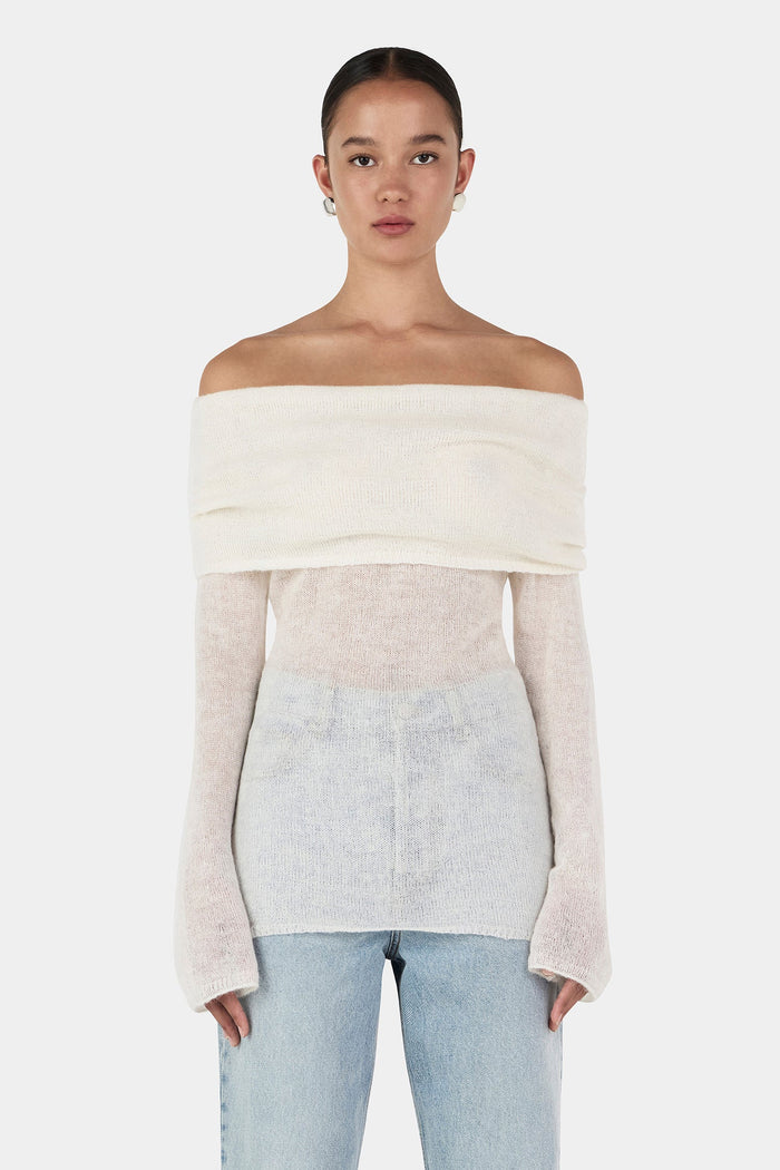 Tozzi Knit Top (Ivory)