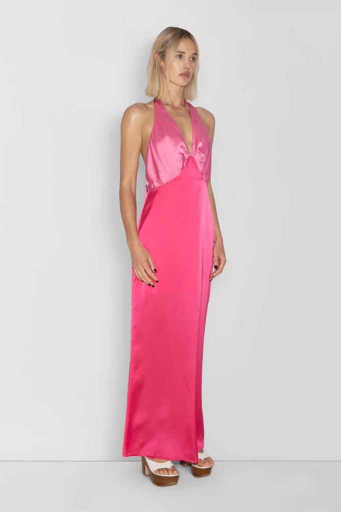 The Wolf Gang Oahu Slip Dress (Hot Pink)