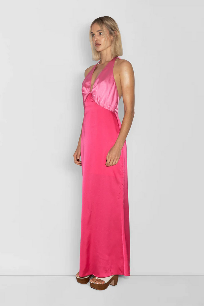 The Wolf Gang Oahu Slip Dress (Hot Pink)