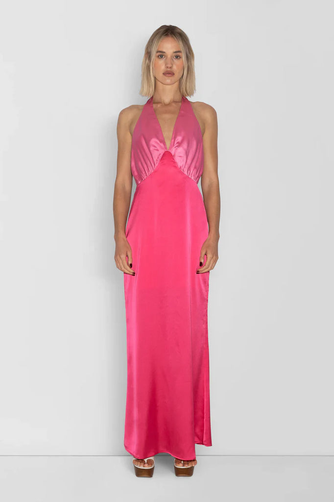 The Wolf Gang Oahu Slip Dress (Hot Pink)