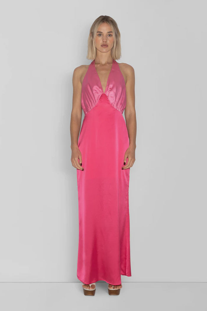The Wolf Gang Oahu Slip Dress (Hot Pink)
