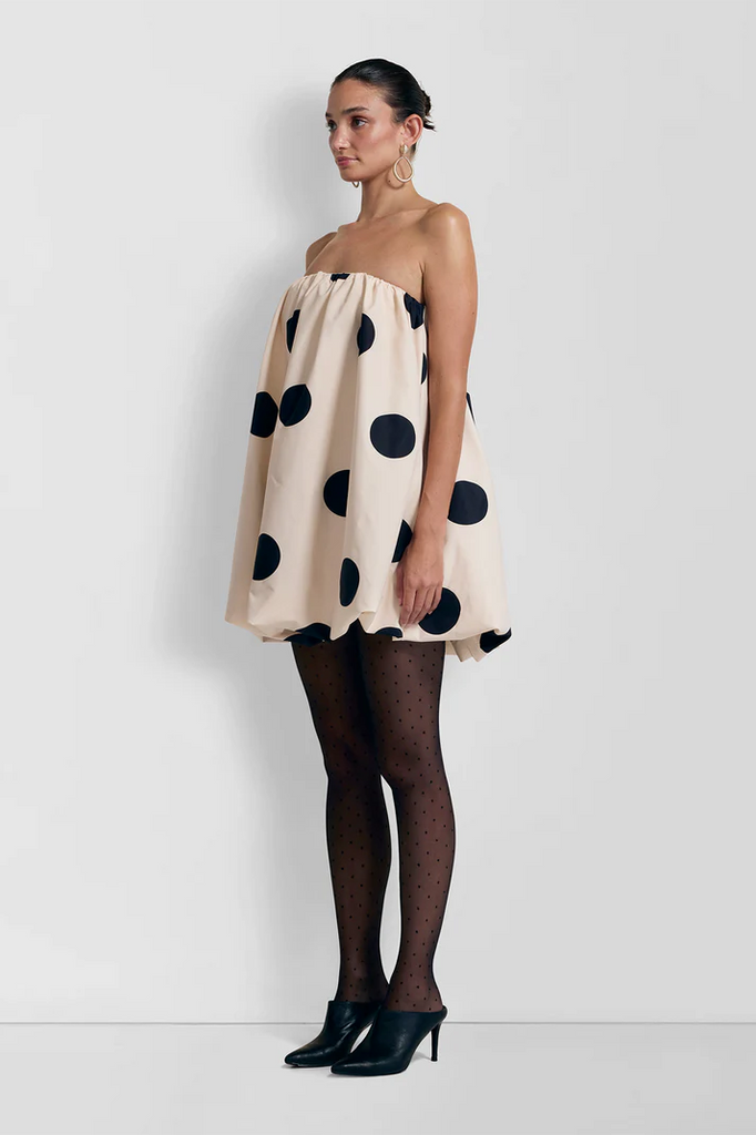 Gaia Bubble Dress (Creme Spot)
