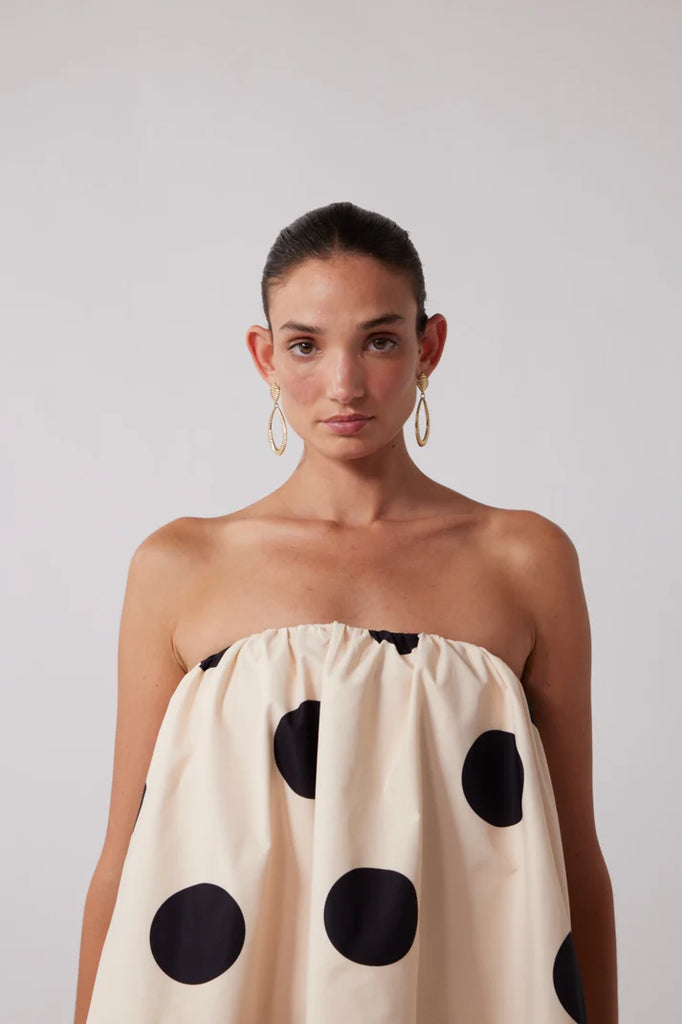 Gaia Bubble Dress (Creme Spot)