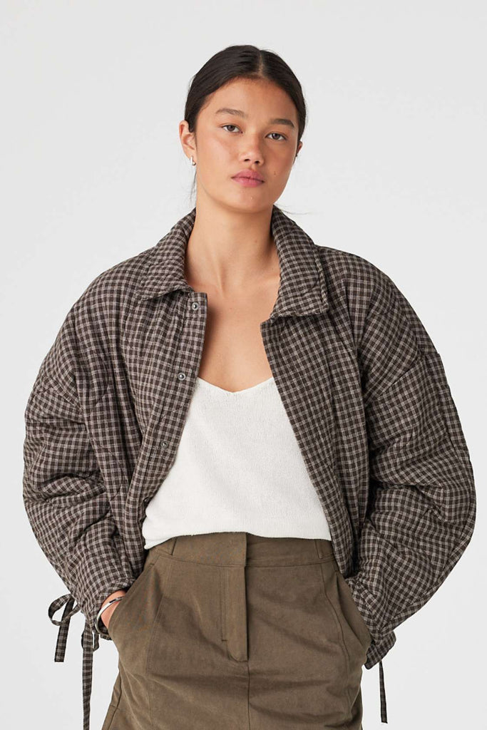 Matteo Jacket (Espresso Check)