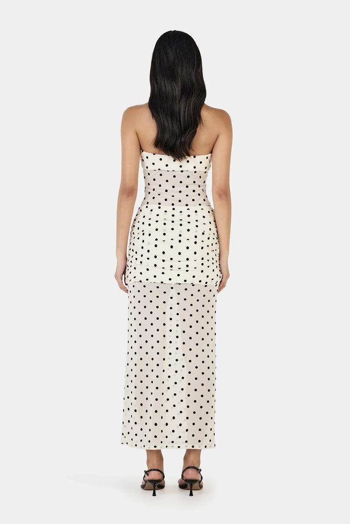 Vanessa Maxi Dress (Cream Polka)