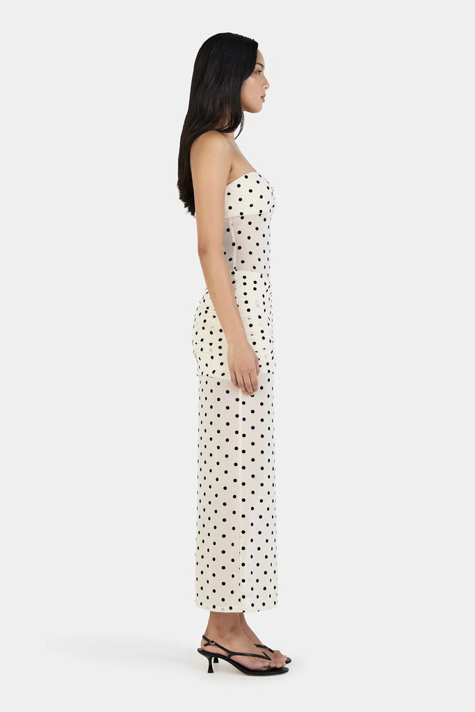 Vanessa Maxi Dress (Cream Polka)