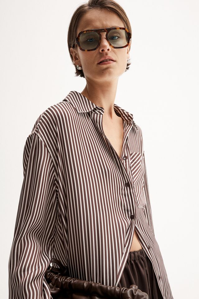Jamie Stripe Shirt (Brown Stripe)