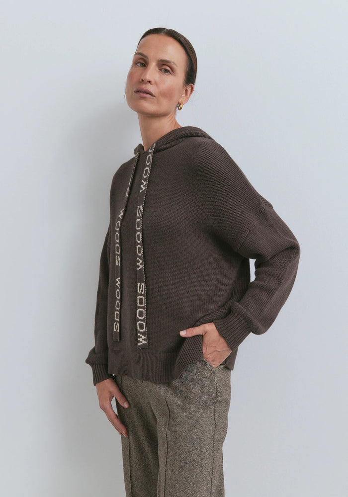 VIKTORIA AND WOODS SUBURBIA HOODIE DARK OAK