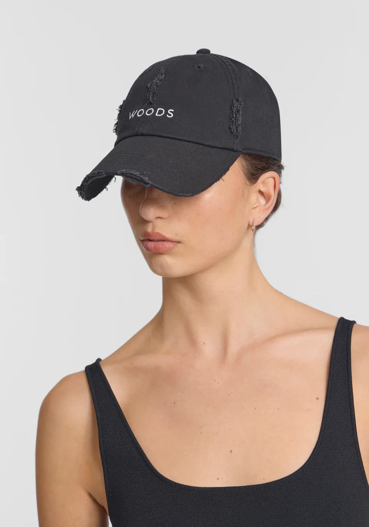VW Woods Distressed Hat (Black)