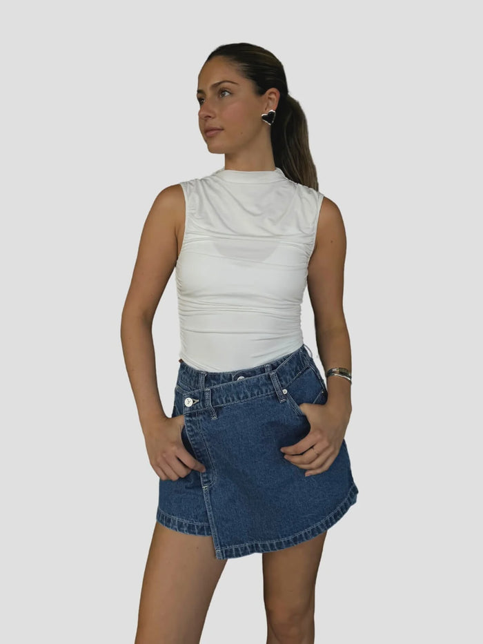 Abrand Skort Chantell (Mid Vintage Blue)