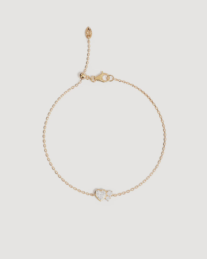 Dream Lover Heart Bracelet (18k Gold Vermeil)