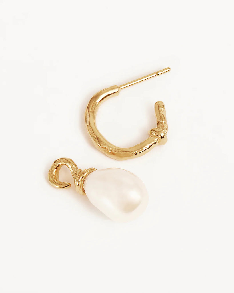 Whispers of Tranquillity Pearl Hoops (18k Gold Vermeil)