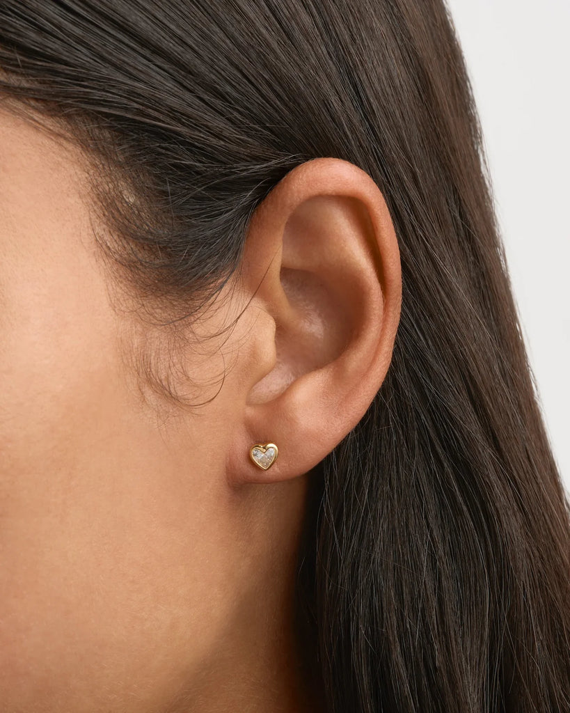 Radiant Heart Studs (18k Gold Vermeil)