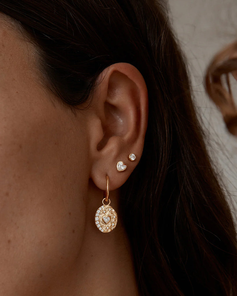 Radiant Heart Studs (18k Gold Vermeil)