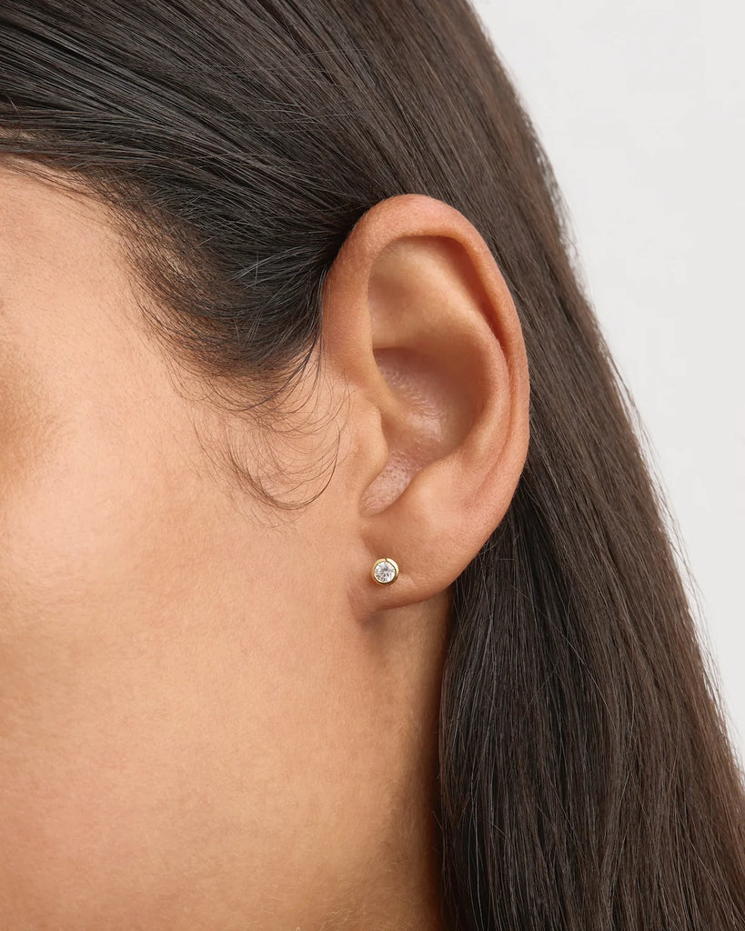 Radiant Crystal Studs (18k Gold Vermeil)