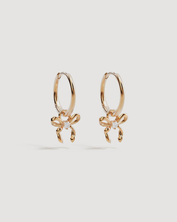 Forever More Bow Hoops (18k Gold Vermeil)
