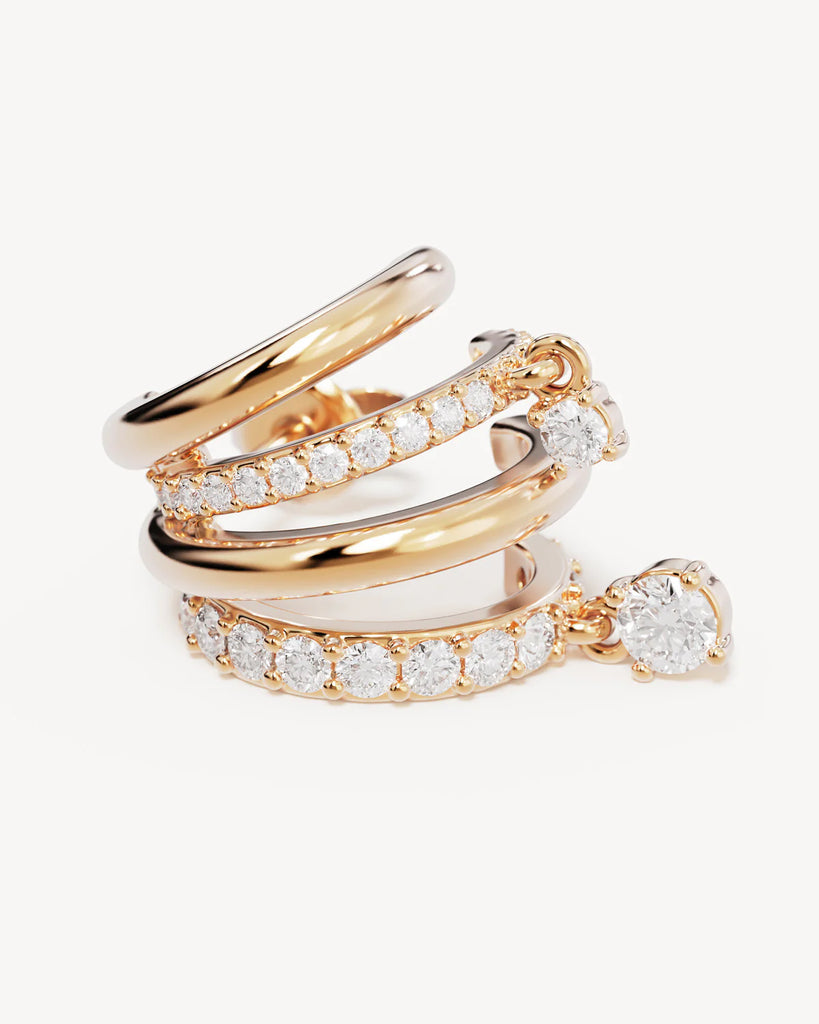 With Every Breath Illusion Hoops (18k Gold Vermeil)