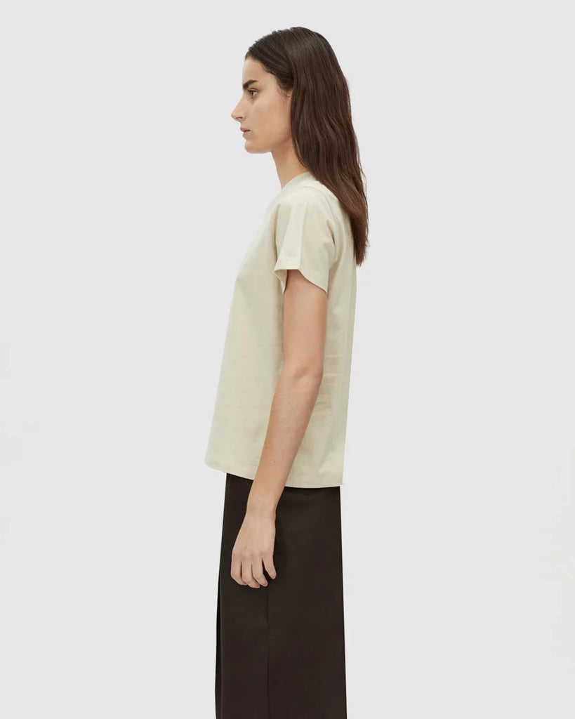 Janice Neat Fit Logo Tee (Stone)