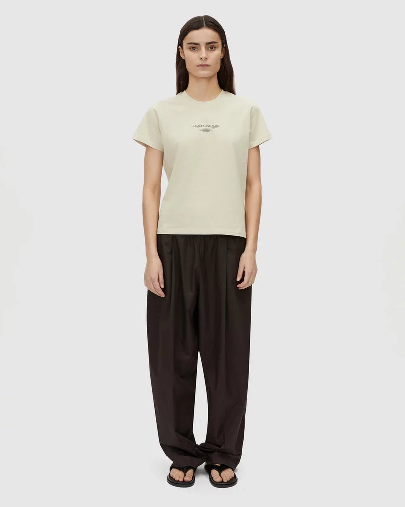 Janice Neat Fit Logo Tee (Stone)
