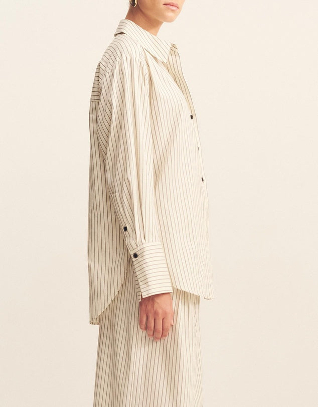 Hudson Shirt (Blanc Pinstripe)