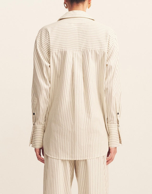 Hudson Shirt (Blanc Pinstripe)