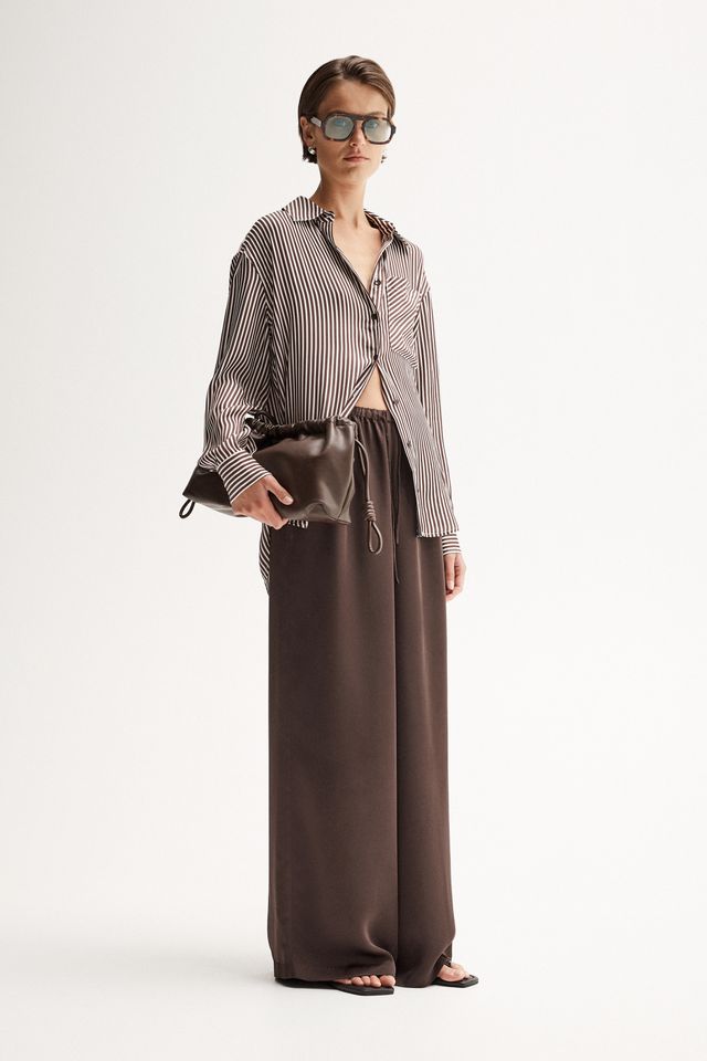 Jamie Stripe Shirt (Brown Stripe)