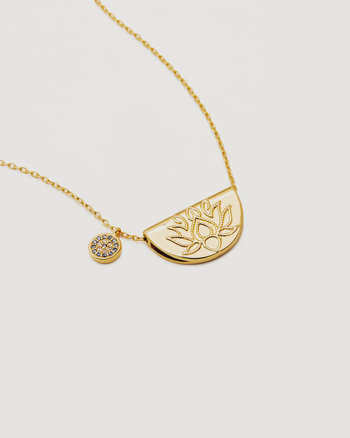 By Charlotte Lucky Lotus Necklace (18k Gold Vermeil)