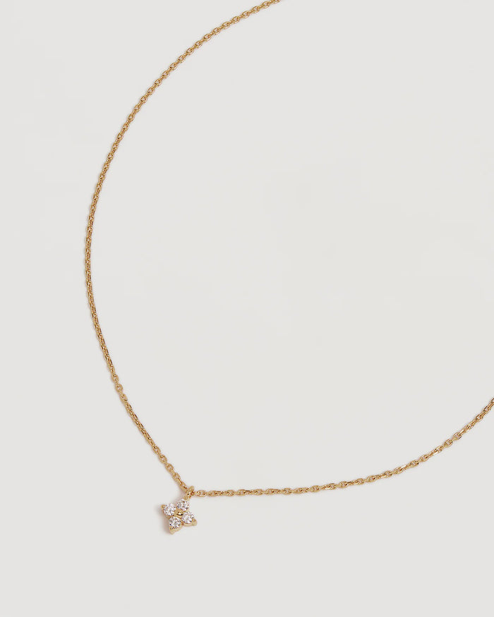Crystal Bloom Necklace (18k Gold Vermeil)