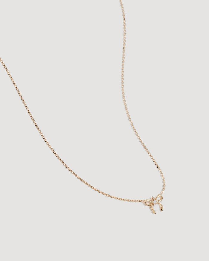 Forever More Bow Necklace (18k Gold Vermeil)