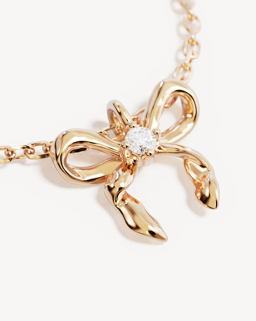 Forever More Bow Necklace (18k Gold Vermeil)
