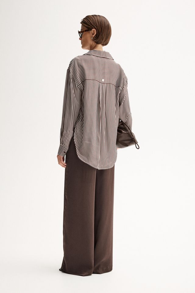 Jamie Stripe Shirt (Brown Stripe)