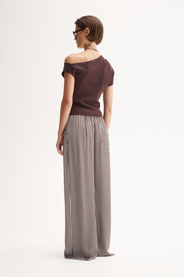 Jamie Stripe Pant (Brown Stripe)