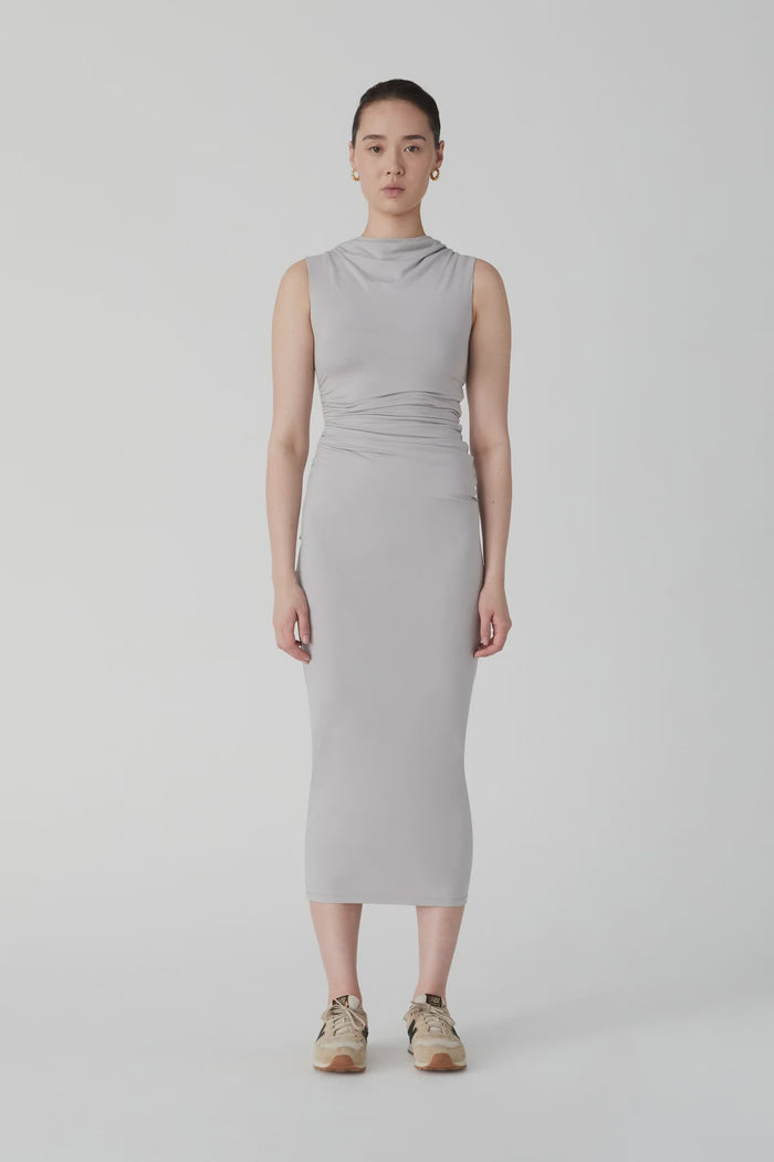 Misha Urban Billie Midi Dress (Ice Grey)