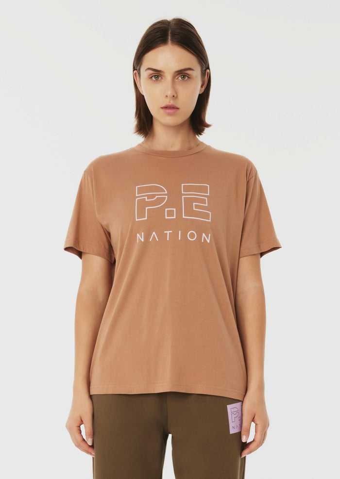 PE Nation Heads Up SS Tee (Camel)
