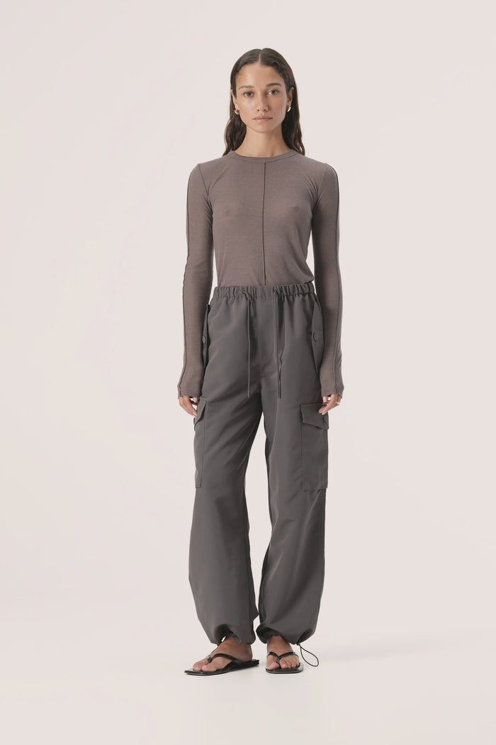 Elka Collective Tara Slate Grey Relaxed Fit Cargo Pant