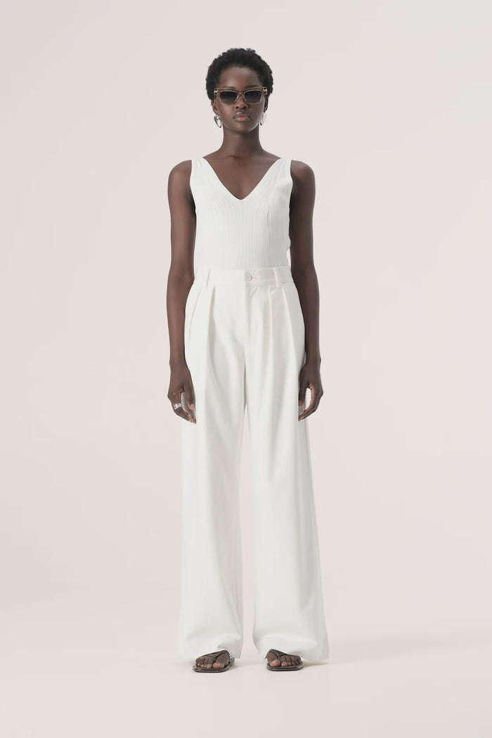 Elka Collective Juku White High Waisted Wide Leg Pant