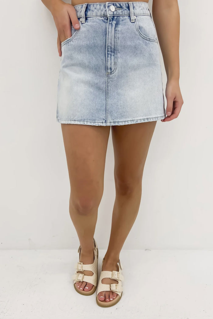 Abrand Aline Denim Skirt Bianca Recycled