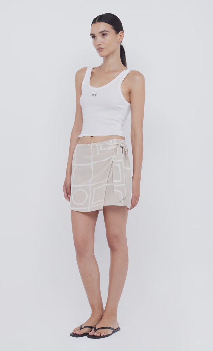 Bec & Bridge Salma Wrap Mini Skirt (Checkers)