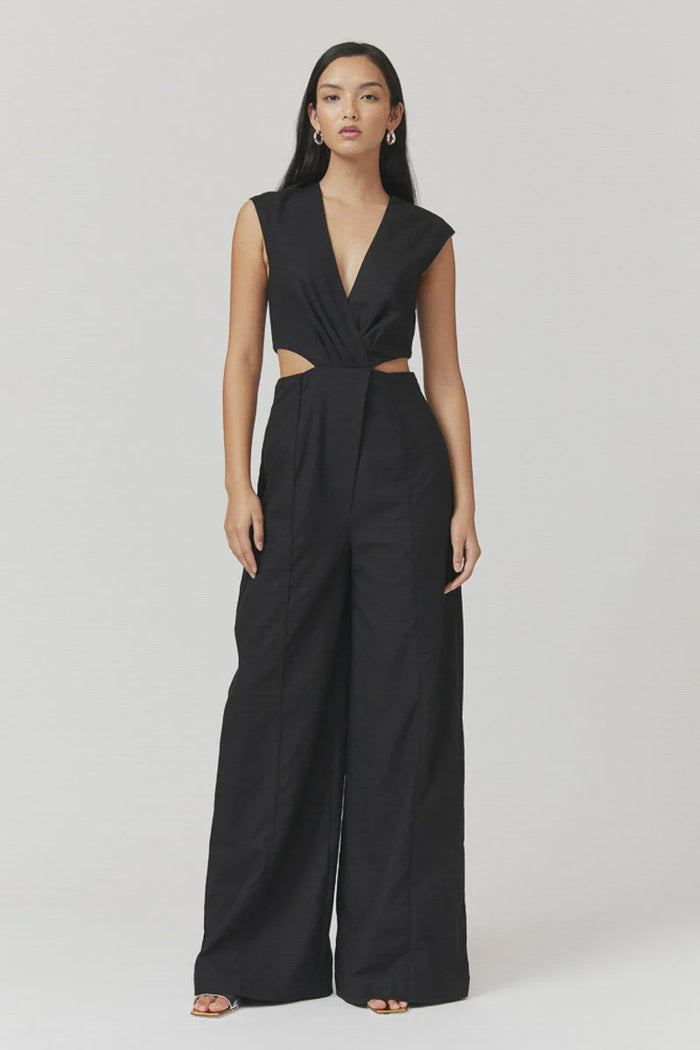 SUBOO Skylar Cut Out Jumpsuit (Black)