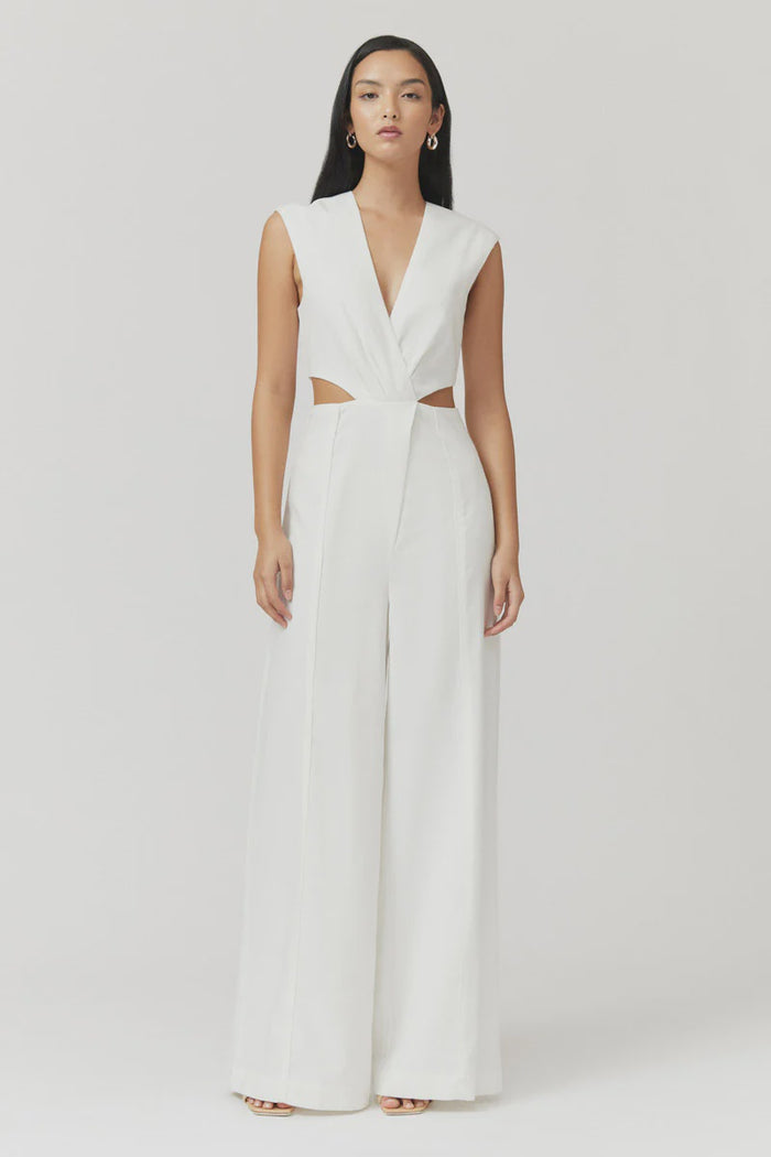 SUBOO Skylar Cut Out Jumpsuit (White)