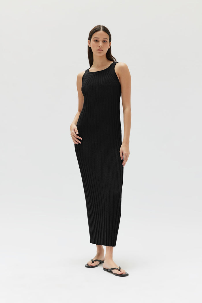 Assembly Label Samantha Knit Silk Blend Midi Dress