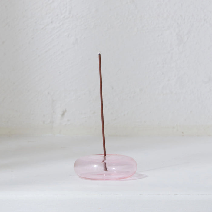 Glass Vessel Incense Holder Pink