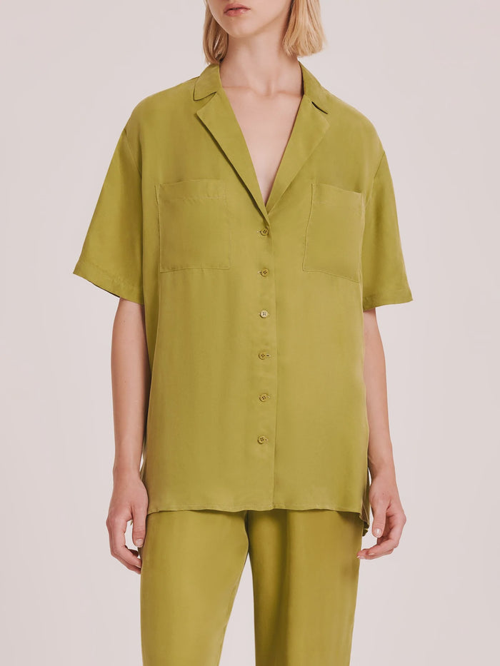 Nude Lucy Lucia Cupro Shirt (Pickle)